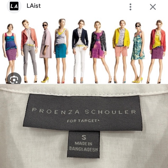 Proenza Schouler for Target White Black Piping Shirt - Picture 2 of 16